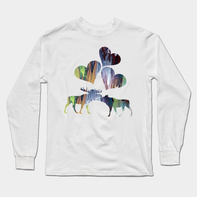 Moose Long Sleeve T-Shirt by TheJollyMarten